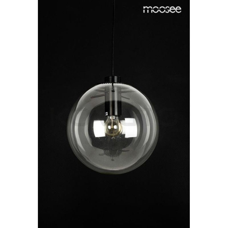 Geometryczna Lampa Wisząca Sandra 35 szklana kula przezroczysta Geometryczna Lampa Wisząca Sandra 35 szklana kula przezroczysta