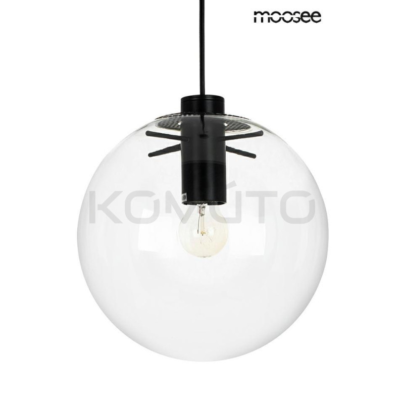 Geometryczna Lampa Wisząca Sandra 35 szklana kula przezroczysta