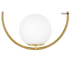 Lampa wisząca Aurelia 25 złota z białym kloszem  Lampa wisząca Aurelia 25 złota z białym kloszem