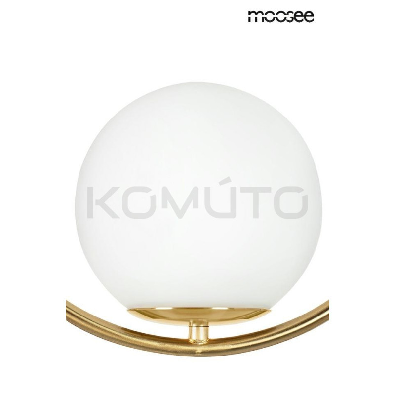 Lampa wisząca Aurelia 25 złota z białym kloszem  Lampa wisząca Aurelia 25 złota z białym kloszem