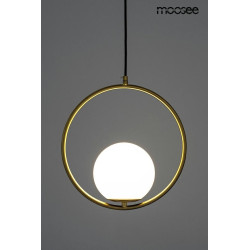 Lampa wisząca Aurelia 25 złota z białym kloszem  Lampa wisząca Aurelia 25 złota z białym kloszem