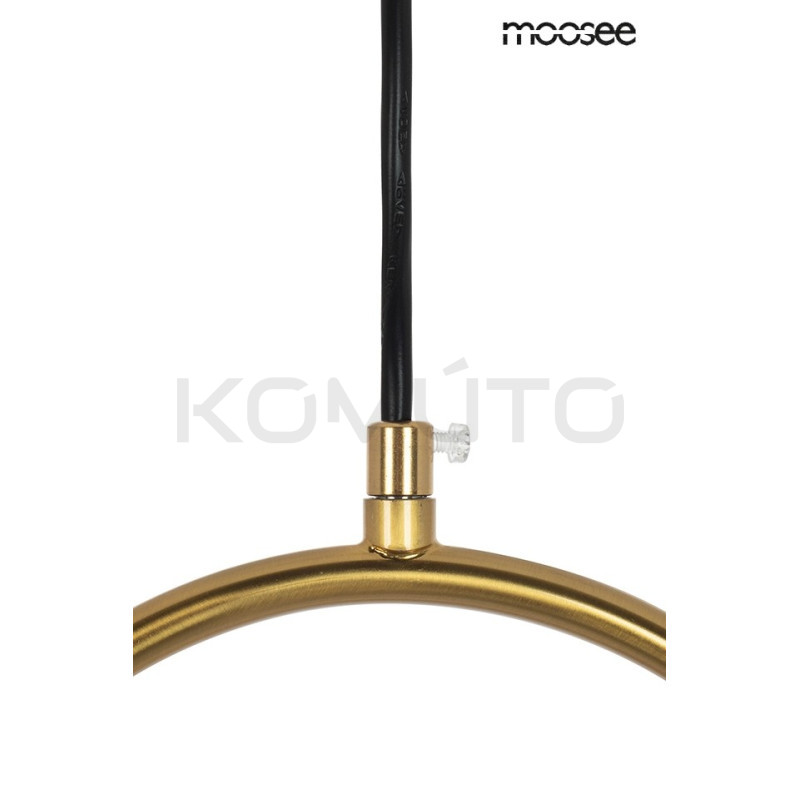Lampa wisząca Aurelia 25 złota z białym kloszem  Lampa wisząca Aurelia 25 złota z białym kloszem