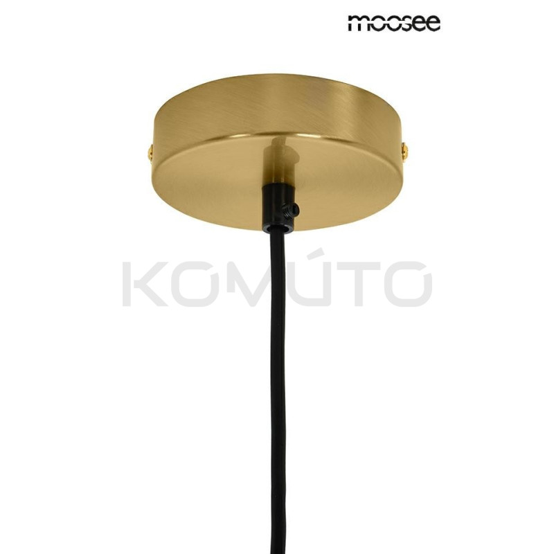 Lampa wisząca Aurelia 25 złota z białym kloszem  Lampa wisząca Aurelia 25 złota z białym kloszem