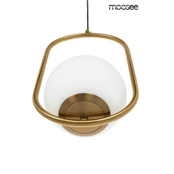 Lampa wisząca Aurelia 40 złota oprawa plus biały klosz kula Lampa wisząca Aurelia 40 złota oprawa plus biały klosz kula