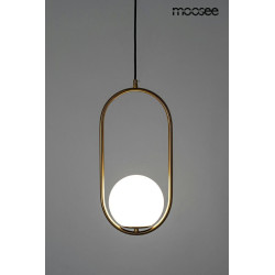 Lampa wisząca Aurelia 40 złota oprawa plus biały klosz kula Lampa wisząca Aurelia 40 złota oprawa plus biały klosz kula