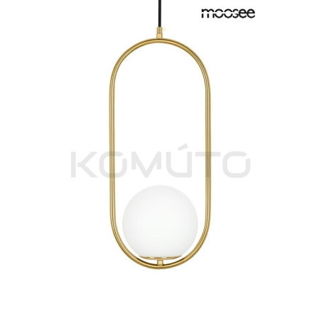 Lampa wisząca Aurelia 50 złota oprawa biały klosz kula