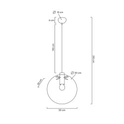 Lampa Wisząca Sandra 30 szklana kula Lampa Wisząca Sandra 30 szklana kula