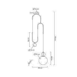 Asymetryczna Lampa wisząca Lift złota – elegancja i luksus