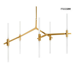 Lampa Wisząca glamour Candelabr 10 złota