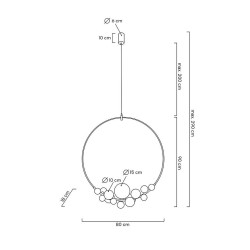 Lampa wisząca ROCIO elegancki design i mocne światło 14 kloszy Lampa wisząca ROCIO elegancki design i mocne światło 14 kloszy