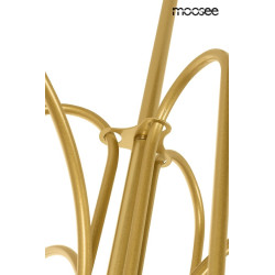 Lampa wisząca glamour NERI złota białe klosze do salonu Lampa wisząca glamour NERI złota białe klosze do salonu