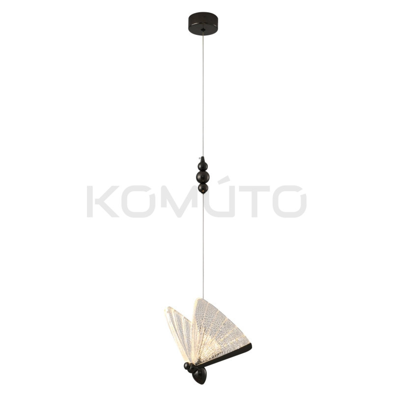 Lampa wisząca glamour Bee motyl 1 LED czarna Lampa wisząca glamour Bee motyl 1 LED czarna