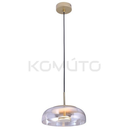 Lampa Wisząca Przezroczysta Eden Disco Złota do kuchni