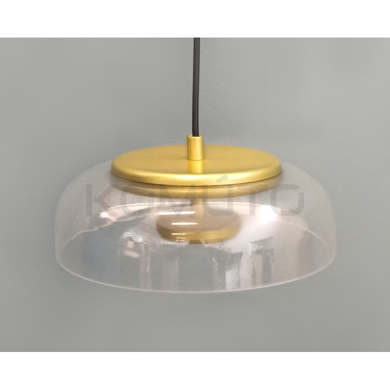 Lampa Wisząca Przezroczysta Eden Disco Złota do kuchni 