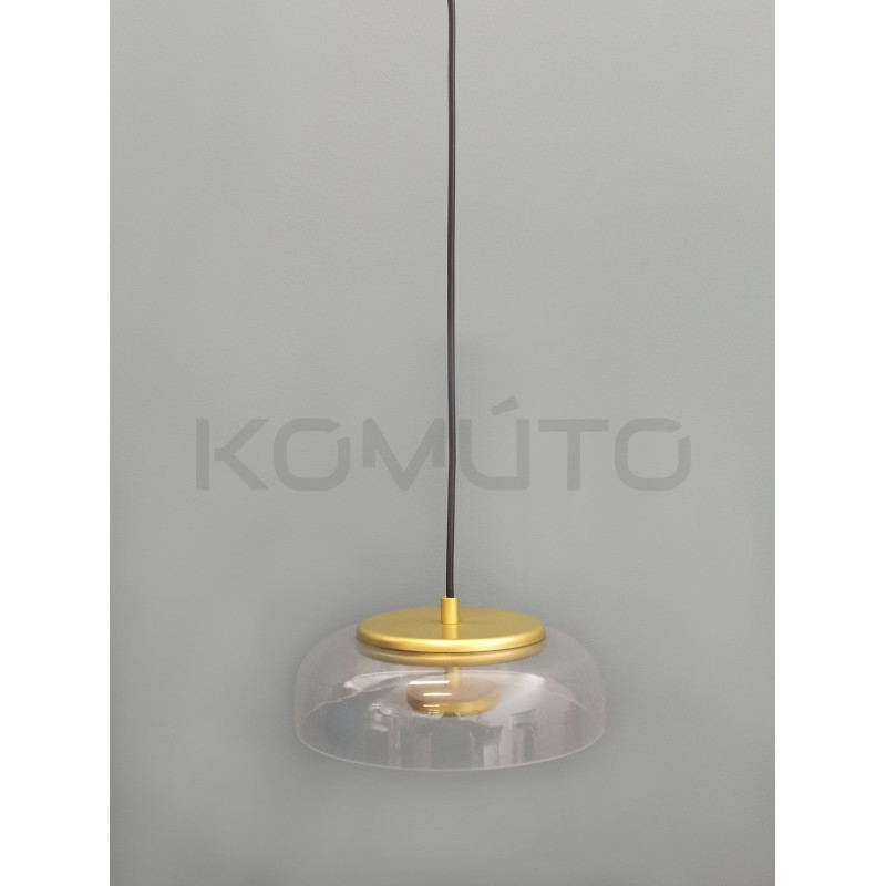 Lampa Wisząca Przezroczysta Eden Disco Złota do kuchni 