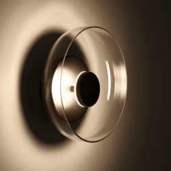 Kinkiet Przezroczysty klosz Eden Disco Czarny okrągły