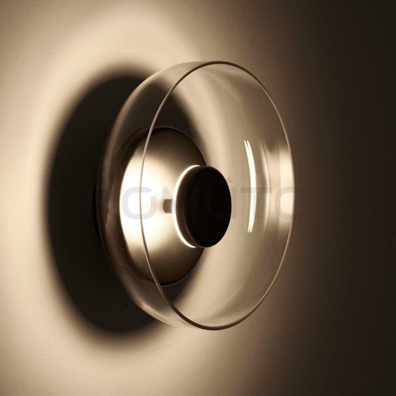 Kinkiet Przezroczysty klosz Eden Disco Czarny okrągły