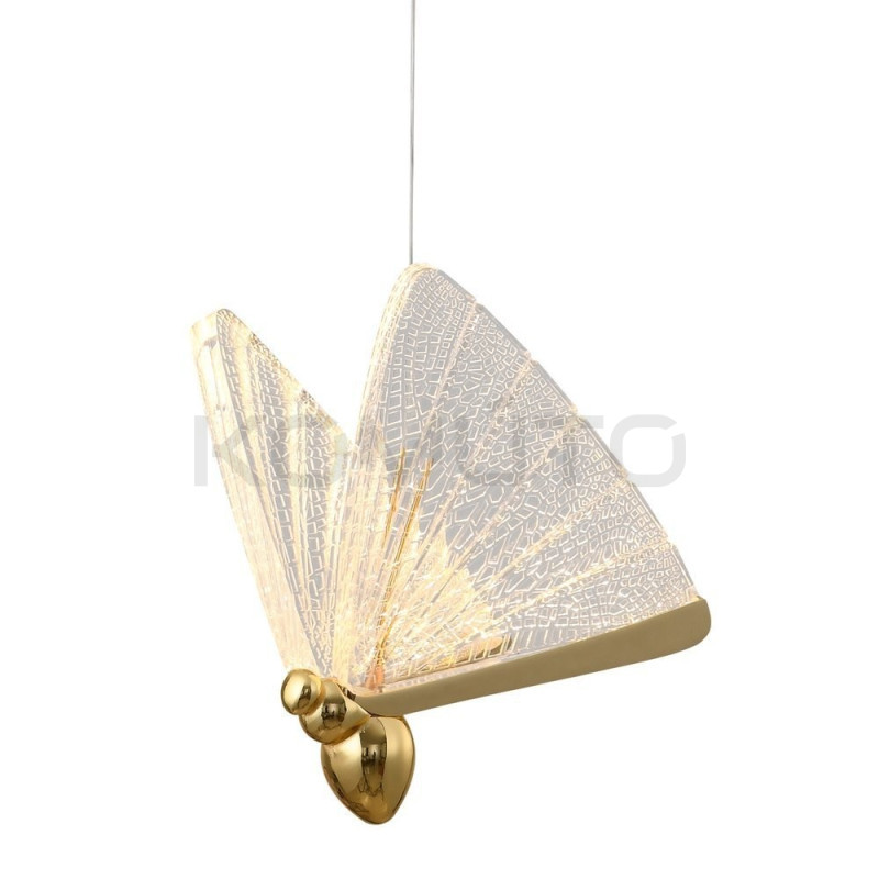 Lampa wisząca glamour Bee motyl 1 LED złota nowoczesna Lampa wisząca glamour Bee motyl 1 LED złota nowoczesna