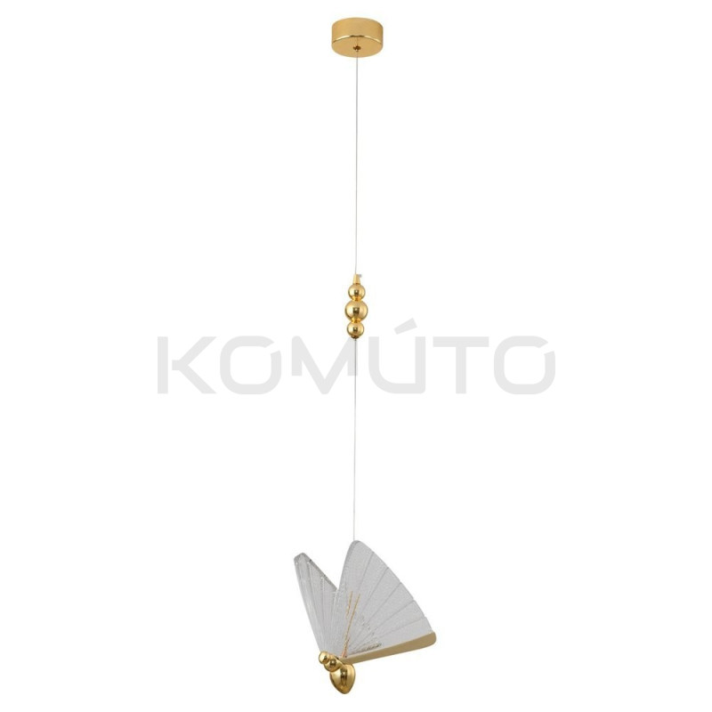 Lampa wisząca glamour Bee motyl 1 LED złota nowoczesna