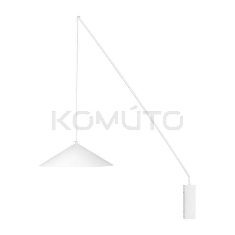 Nowoczesny Kinkiet Swing regulowana z wysięgnikiem czarny biały Nowoczesny Kinkiet Swing regulowana z wysięgnikiem czarny biały