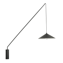 Nowoczesny Kinkiet Swing regulowana z wysięgnikiem czarny biały Nowoczesny Kinkiet Swing regulowana z wysięgnikiem czarny biały