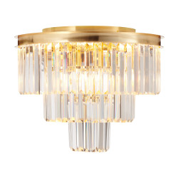 Plafon glamour SPLENDORE ZŁOTY 50 kryształowy do salonu