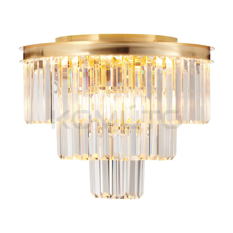 Plafon glamour SPLENDORE ZŁOTY 50 kryształowy do salonu