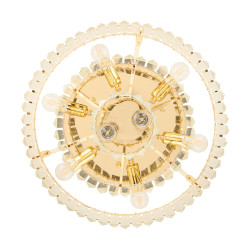 Plafon glamour SPLENDORE ZŁOTY 50 kryształowy do salonu