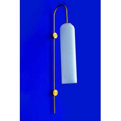 Kinkiet glamour Slack Biały szklany z elementami złota