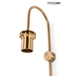 Kinkiet glamour Slack Biały szklany z elementami złota