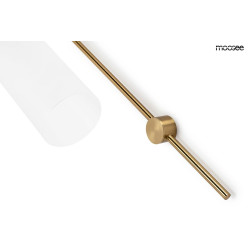 Kinkiet glamour Slack Biały szklany z elementami złota