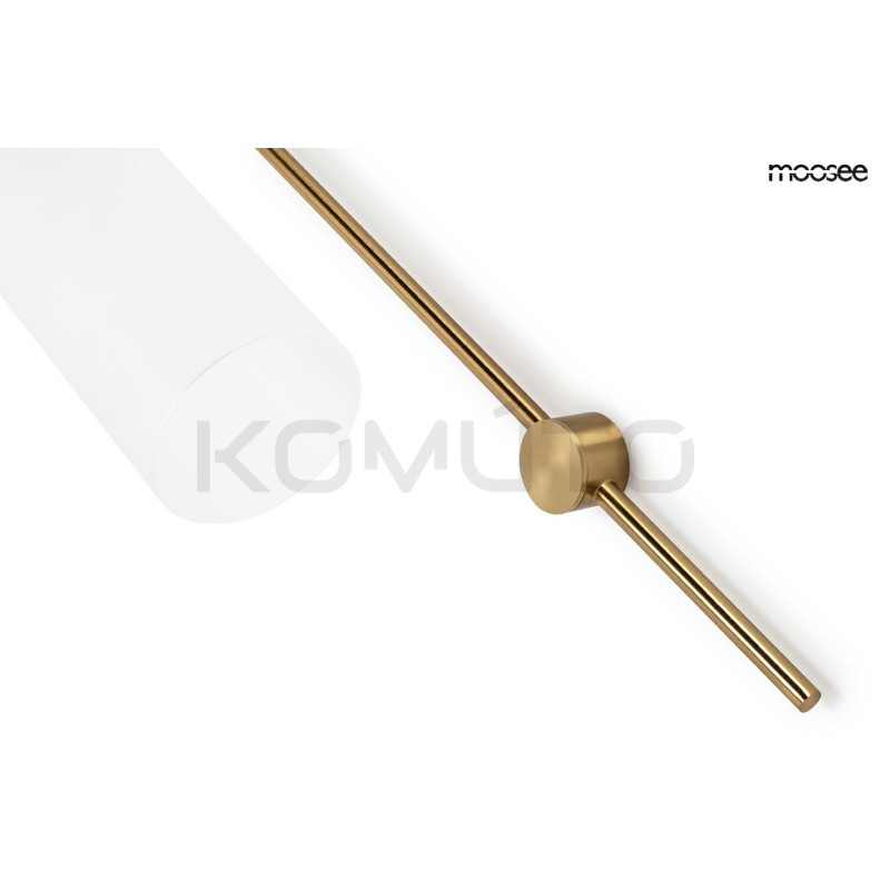 Kinkiet glamour Slack Biały szklany z elementami złota