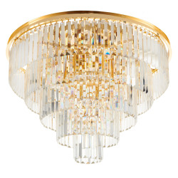 Plafon glamour SPLENDORE ZŁOTY 80 kryształowy duży