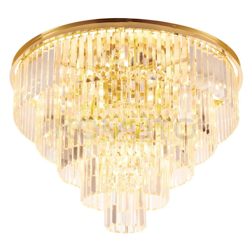 Plafon glamour SPLENDORE ZŁOTY 80 kryształowy duży