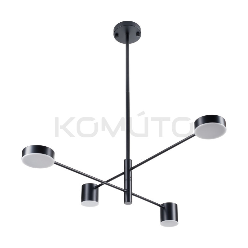 LAMPA WISZĄCA geometryczna  CLEX  4 czarna nowoczesna