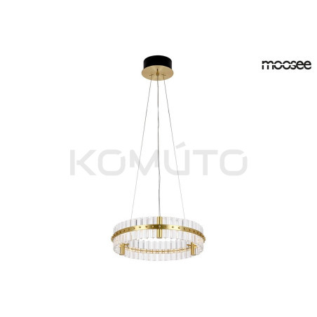 Lampa wisząca glamour SATURNUS 47 złota szklane kryształy