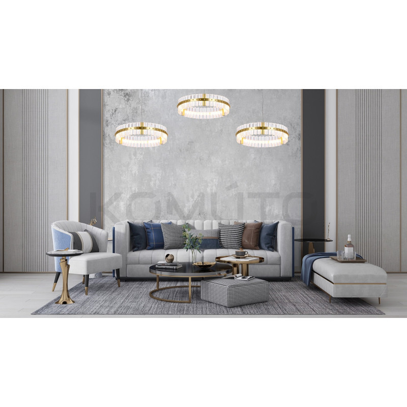 Lampa wisząca glamour SATURNUS 47 złota szklane kryształy Lampa wisząca glamour SATURNUS 47 złota szklane kryształy