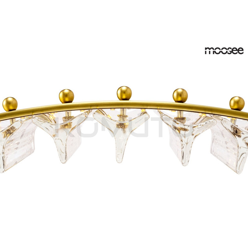 Lampa wisząca glamour SATURNUS 47 złota szklane kryształy Lampa wisząca glamour SATURNUS 47 złota szklane kryształy