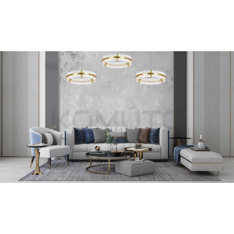 Lampa wisząca glamour SATURNUS 47 złota szklane kryształy Lampa wisząca glamour SATURNUS 47 złota szklane kryształy