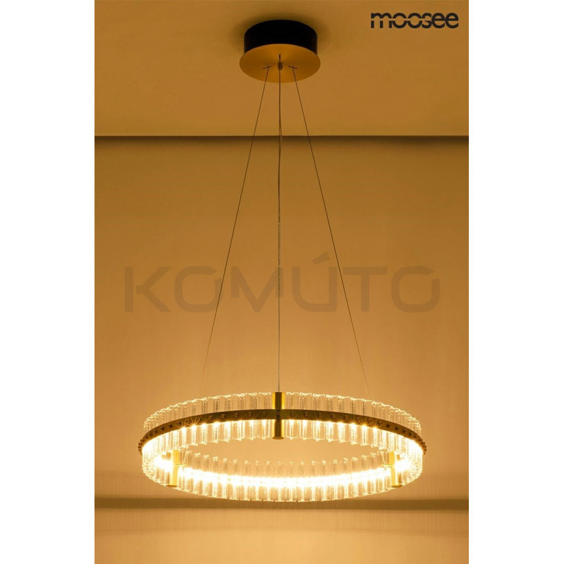 Kryształowa Lampa wisząca SATURNUS 70 złota żyrandol Kryształowa Lampa wisząca SATURNUS 70 złota żyrandol