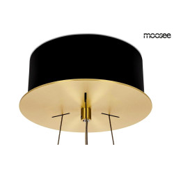 Kryształowa Lampa wisząca SATURNUS 47 podwójna złota żyrandol