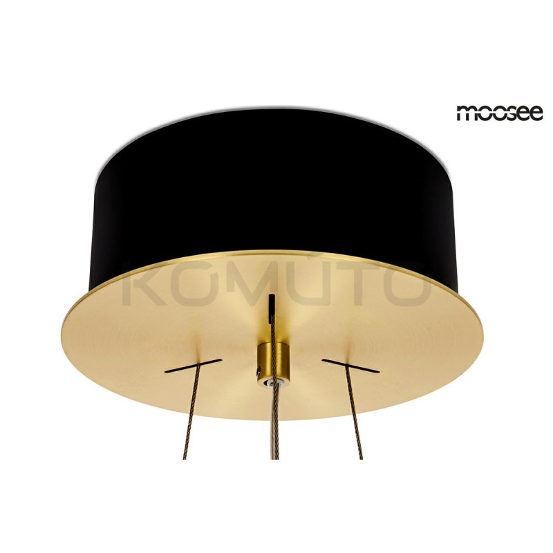 Kryształowa Lampa wisząca SATURNUS 47 podwójna złota żyrandol