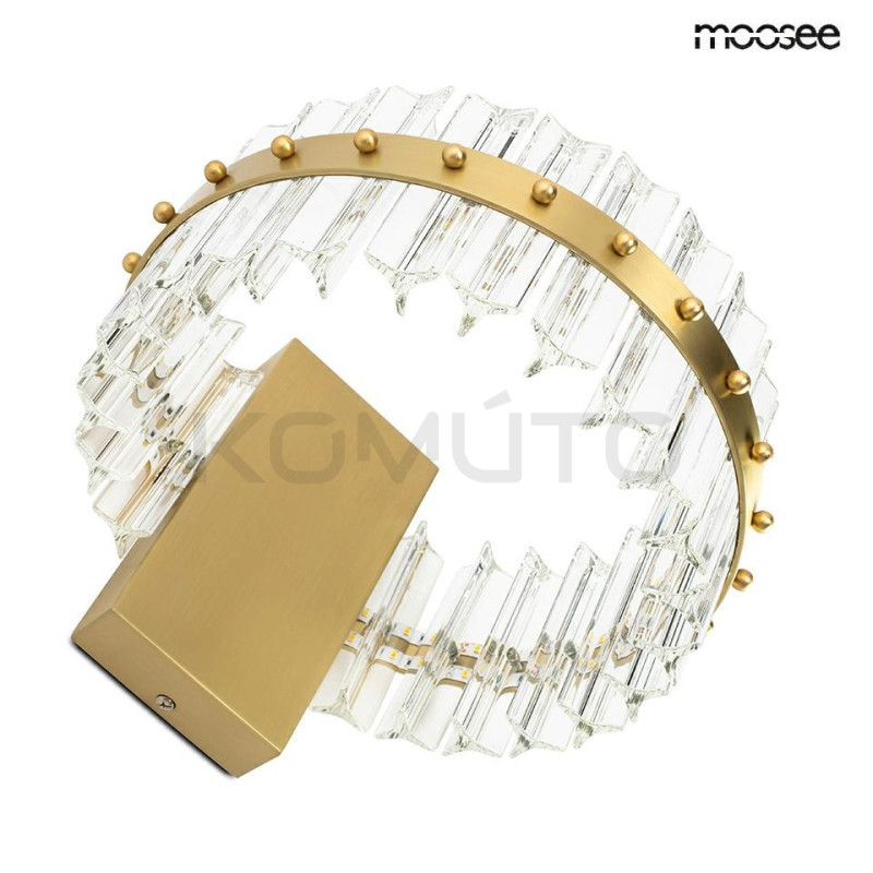 Kinkiet glamour SATURNUS złoty szklane kryształy Kinkiet glamour SATURNUS złoty szklane kryształy