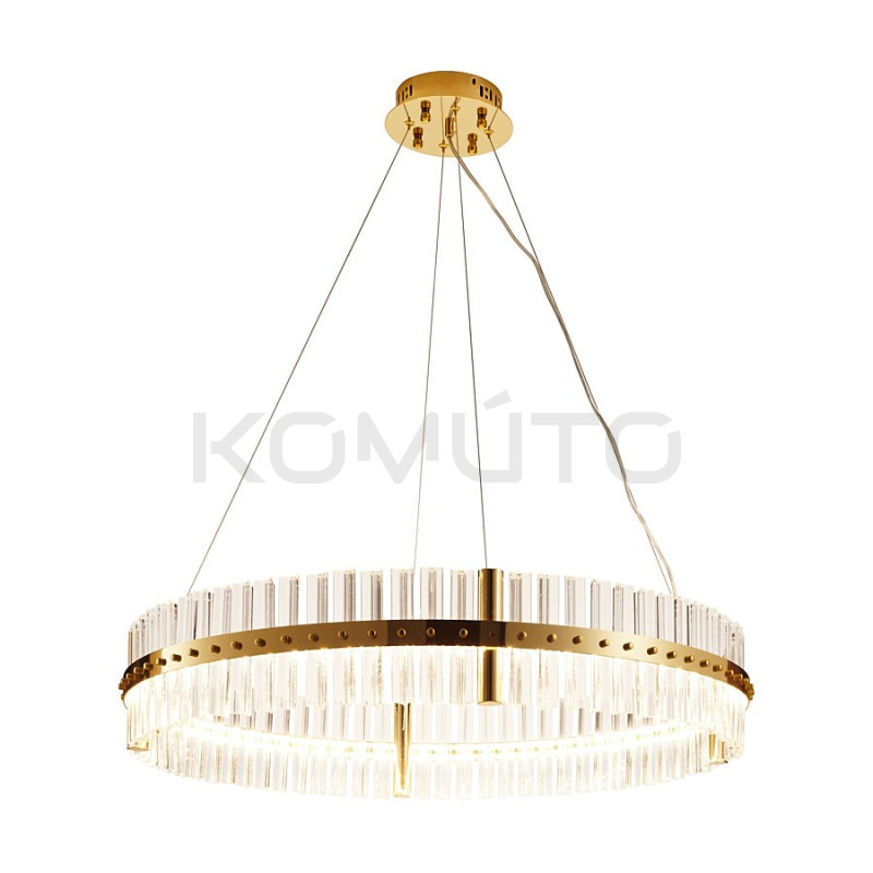 Lampa wisząca glamour Aura SATURNUS 85 złota szklane kryształy Lampa wisząca glamour Aura SATURNUS 85 złota szklane kryształy