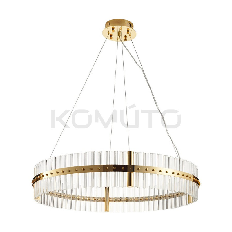 Lampa wisząca glamour Aura SATURNUS 85 złota szklane kryształy