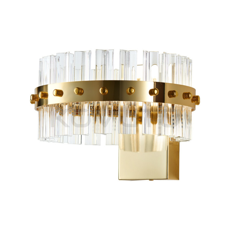 Kinkiet glamour Aura SATURNUS led złoty do sypialni