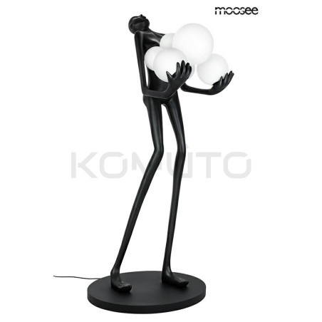 Lampa stojąca rzeźba Człowiek Human czarna | Lampa podłogowa