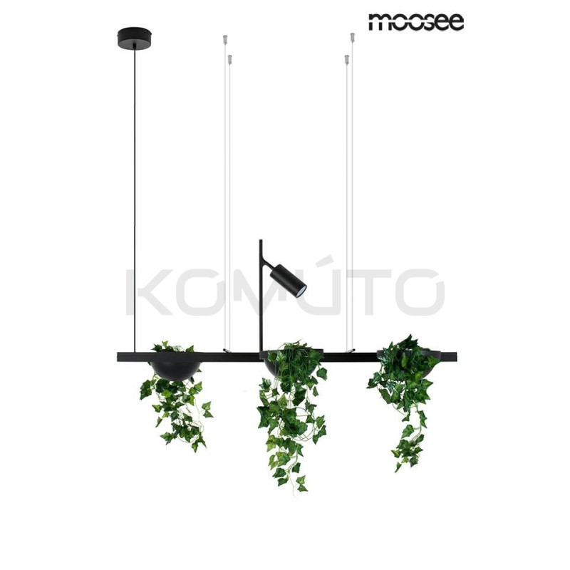 Lampa wisząca Plant Line lampa pozioma z trzema doniczkami  Lampa wisząca Plant Line lampa pozioma z trzema doniczkami
