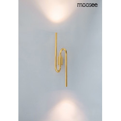 Kinkiet glamour MACAROON złoty dekoracyjnie gięta rurka 