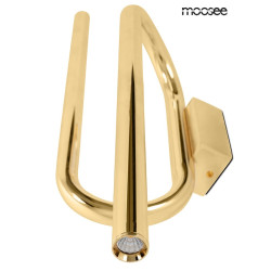 Kinkiet glamour MACAROON złoty dekoracyjnie gięta rurka 